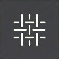 Medreana brand logo icon, showing a white stylized geometric woven pattern inside a charcoal grey square.